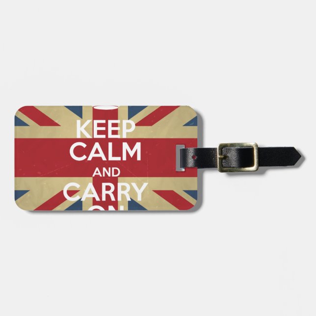 Behåll lugn och fortsätt bagagebricka (Horisontell Framsida)