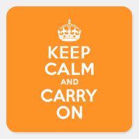 Behåll lugn och fortsätt med Orange