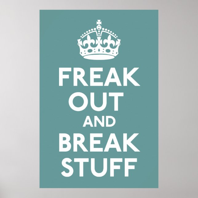 Behåll lugn och fortsätt med parodutskrift poster (Framsidan)