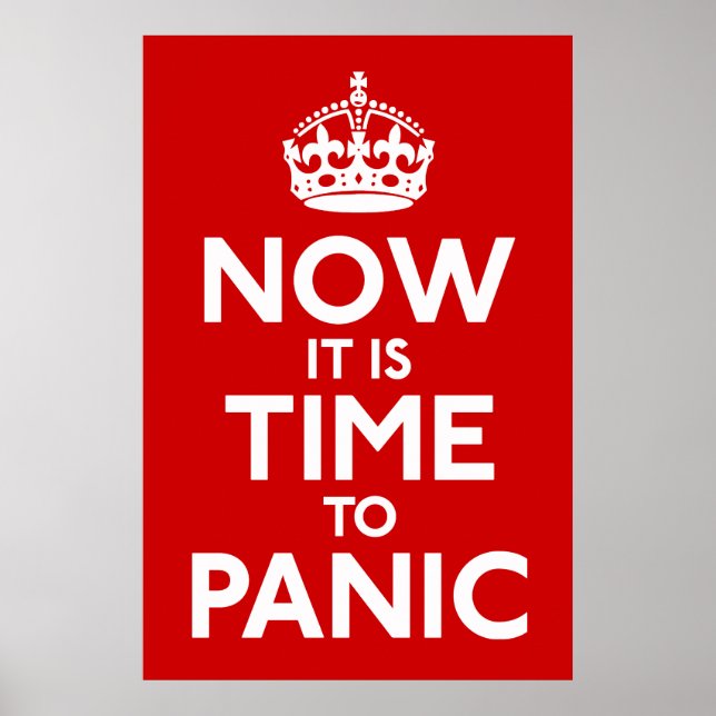 Behåll lugn och fortsätt med parodutskrift poster (Framsidan)