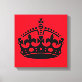 Behåll lugn och fortsätt på Krona Canvastryck