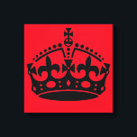 Behåll lugn och fortsätt på Krona Canvastryck<br><div class="desc">Håll lugn och fortsätt på Krona. Du kan anpassa designen ytterligare om du vill,  t.ex. genom att lägga till ditt namn eller annan text eller justera bilden - klicka bara på Anpassa om du vill visa alla alternativ.</div>