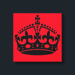 Behåll lugn och fortsätt på Krona Canvastryck<br><div class="desc">Håll lugn och fortsätt på Krona. Du kan anpassa designen ytterligare om du vill,  t.ex. genom att lägga till ditt namn eller annan text eller justera bilden - klicka bara på Anpassa om du vill visa alla alternativ.</div>