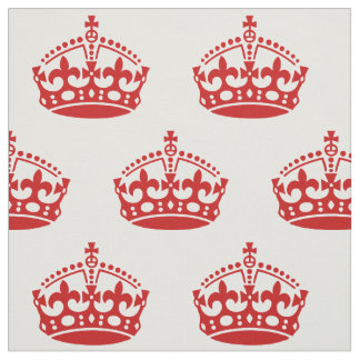 Behåll lugn och fortsätt på Krona Mönster Tyg