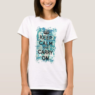 Behåll lugn och fortsätt på Tapet T-shirt