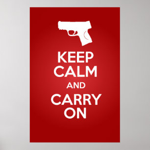 Behåll lugn och fortsätt Poster skjutvapen M&P9c