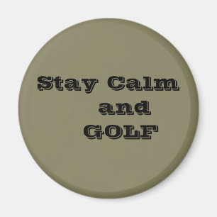 Behåll Lugn och GOLF-offert Magnet