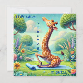 Behåll Lugnen Giraffe Yoga-platta kort