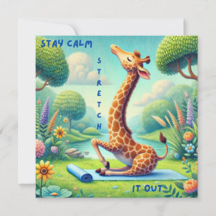 Behåll Lugnen Giraffe Yoga-platta kort
