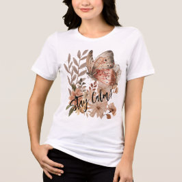 Behåll Lugnen Rustic Butterfly-blommans natur T Shirt