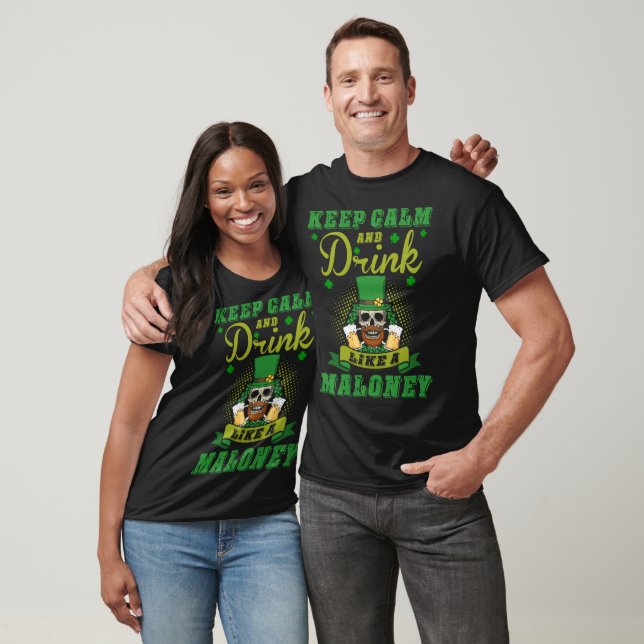 Behåll lugnet drick Maloney irländsk St. Patricks  T Shirt (Unisex)