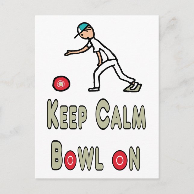 Behåll lugnet Lawn Bowls Vykort (Framsida)