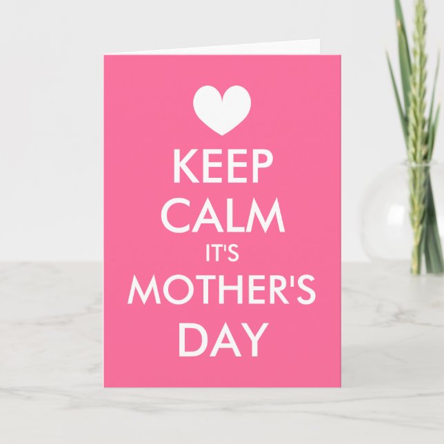 Behåll lugnet Mors dag Grattiskort till mamma Kort (Framsida)