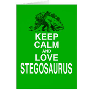 Behåll lugnet och älskar Stegosaurus dinosauriedes Hälsningskort