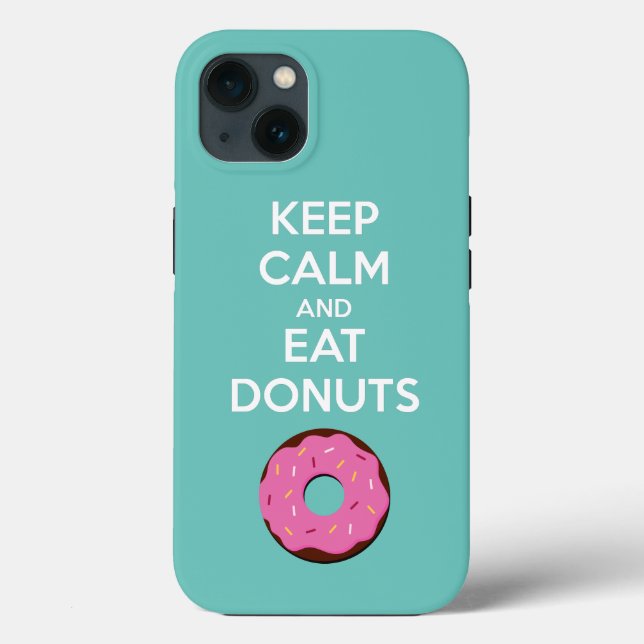 Behåll lugnet och ät Donuts Telefonfodral (Baksida)