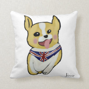 Behåll lugnet och Corgi på kudde