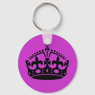 Behåll lugnet och fortsätt Crown Nyckelring