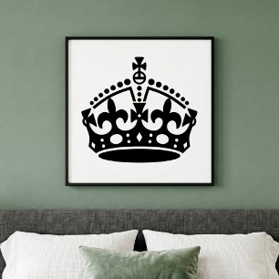 Behåll lugnet och fortsätt Crown Poster