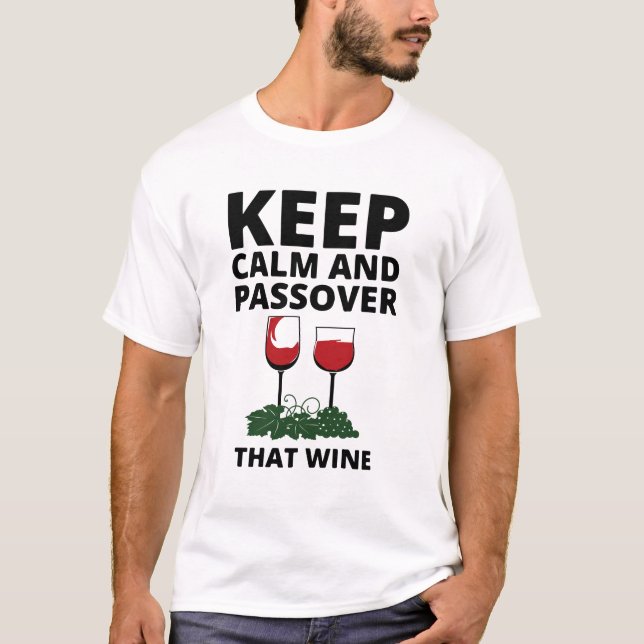 Behåll lugnet och gå över det vinet t shirt (Framsida)