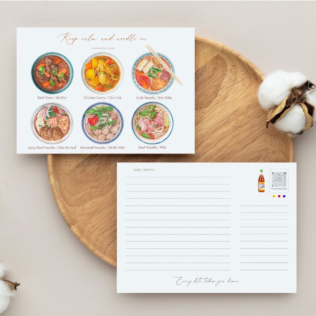 Behåll lugnet och Nudla vidare Postkort Vykort (Skapare uppladdad)