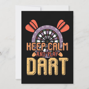 Behåll lugnet och spela dart inbjudningar