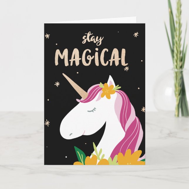 Behåll Magic Unicorn-design Kort (Framsida)