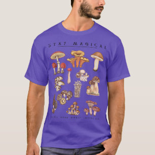 Behåll magisk illustration av svamp botaniska växt t shirt