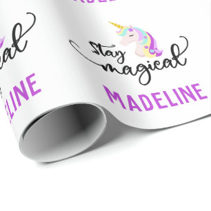 Behåll magiska Unicorn Wrapping Papper Presentpapper