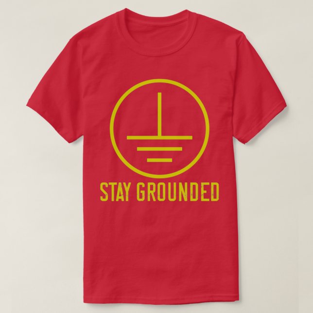 Behåll markbunden, underlig elektrisk elektriker L T Shirt (Design framsida)
