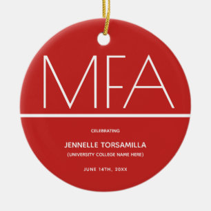 Behåll MFA-graden Studenten Julgransprydnad Keramik