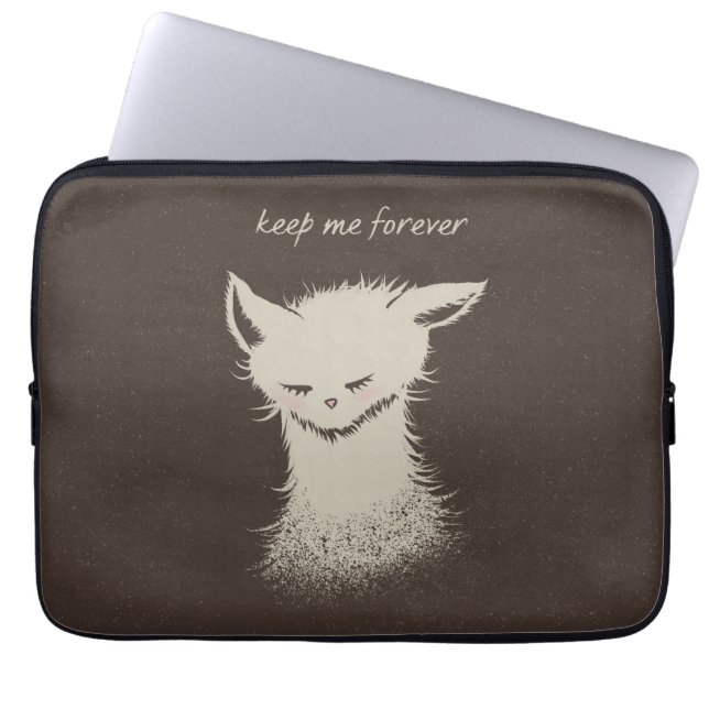 Behåll mig för alltid - Räddad katt Laptop Fodral (Framsidan)