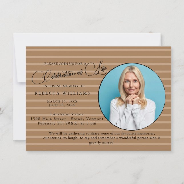 Behåll minimal inbjudan Firande till livstid (Framsida)