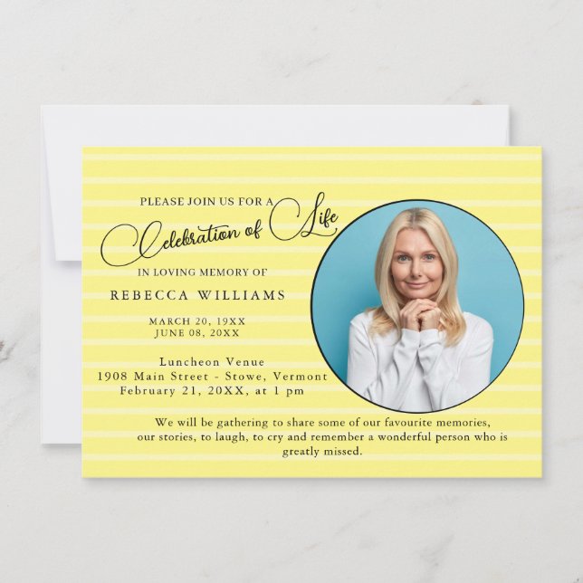 Behåll minimal inbjudan Firande till livstid (Framsida)