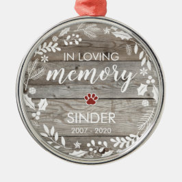 Behåll minnet i PET-minnesminnet Julgransprydnad Metall