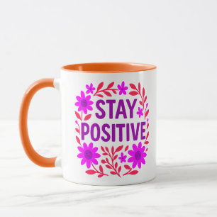 Behåll Motiveringsot för positiv Blommigt Mugg