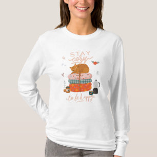 Behåll Mysigt höstkall för hösten T Shirt
