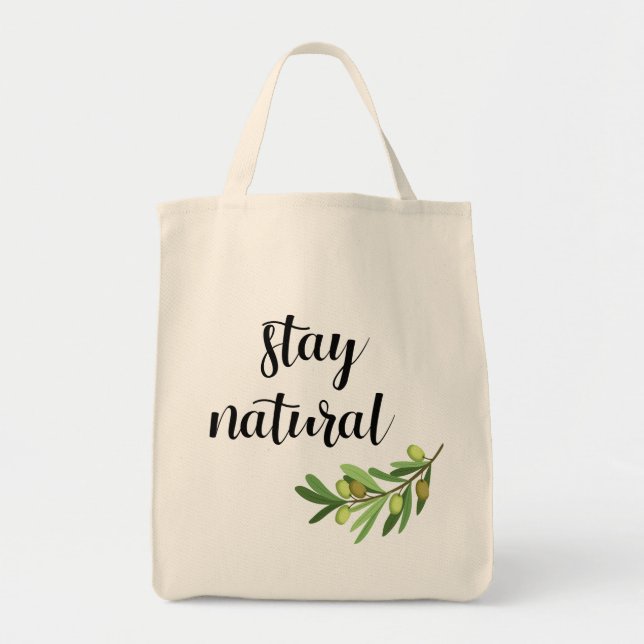 Behåll naturlig Livsmedel Beach Tote Bag Tygkasse (Framsidan)