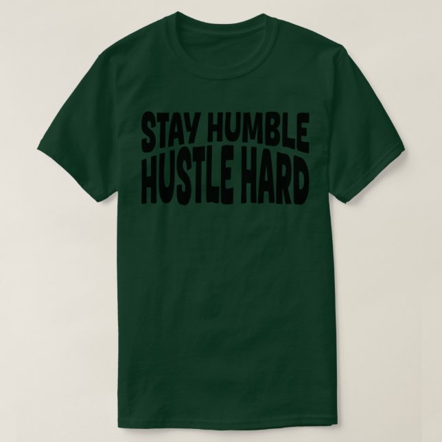 Behåll ödmjukt handtag t shirt (Design framsida)
