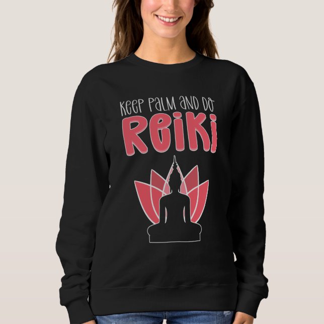 Behåll Palm & gör Reiki Energiläkare Reiki Praktik T Shirt (Framsida)