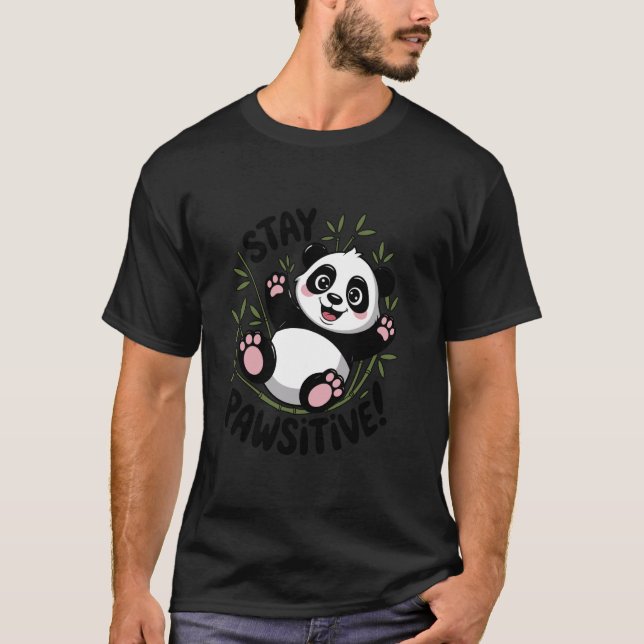 Behåll Pandarörelsen för pawsitive T Shirt (Framsida)