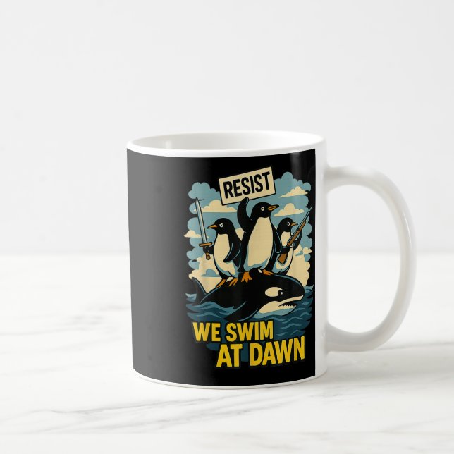 Behåll Penguin Activism-grafik _8 Kaffemugg (Höger)