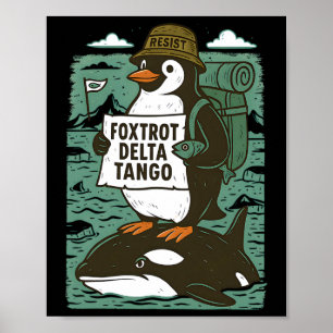 Behåll Penguin Activism Graphic Design 3 Poster