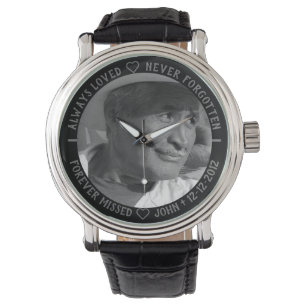 Behåll Photo Template Memorial har aldrig glömts Armbandsur