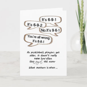 Behåll poängkortet Pickleball Birthday Kort