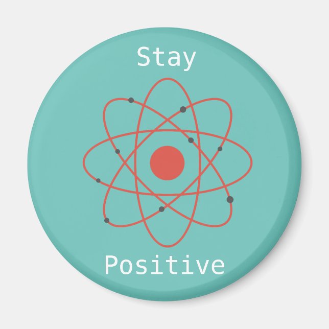 Behåll positiv atom fysikfysik och vetenskap magnet (Framsidan)