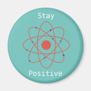 Behåll positiv atom fysikgeek magnet