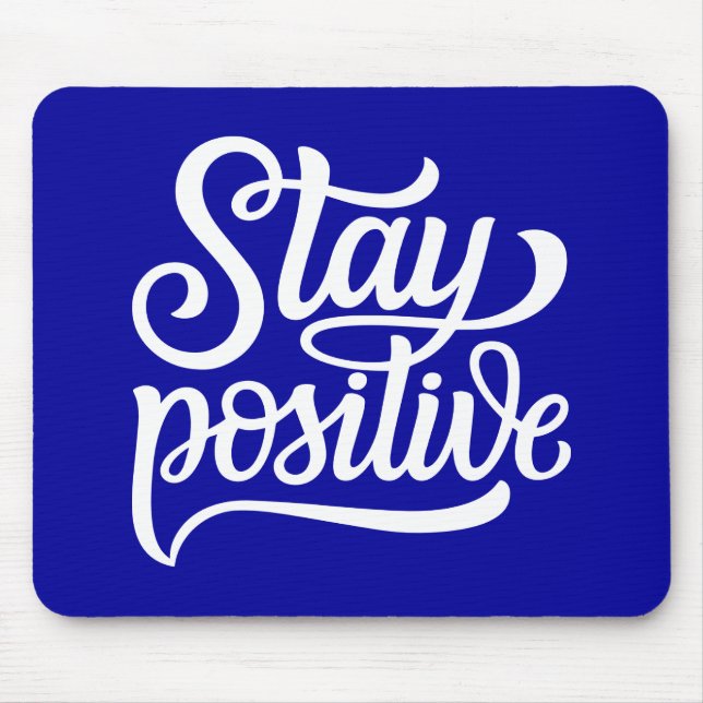 Behåll positiv blå musmatta (Framsidan)