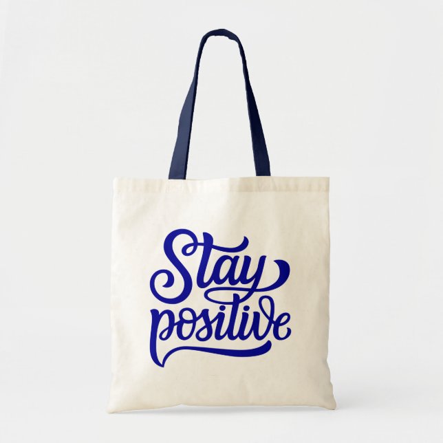 Behåll positiv blå tygkasse (Framsidan)