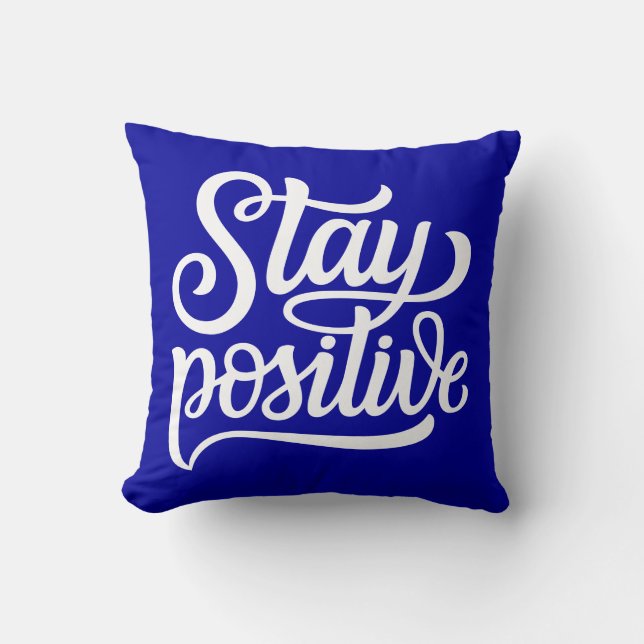 Behåll positiv blått kudde (Framsida)