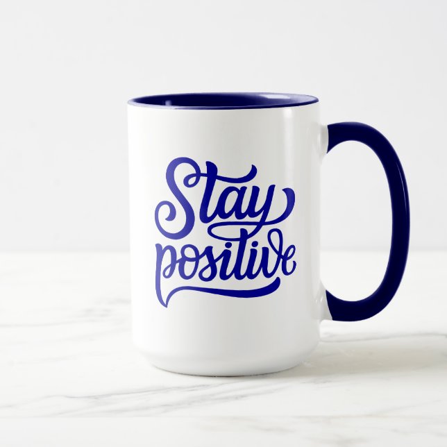 Behåll positiv blått mugg (Höger)